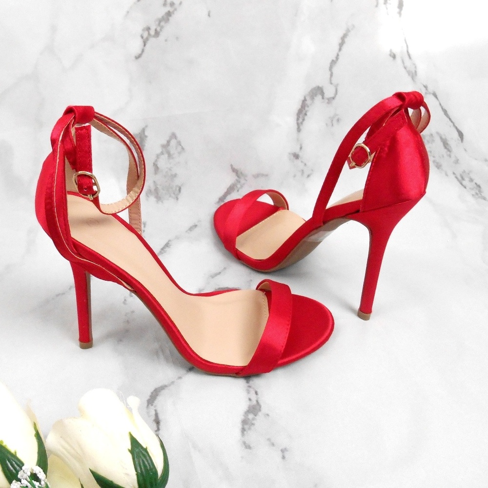 Satin Red Heels - Picture 5 of 8